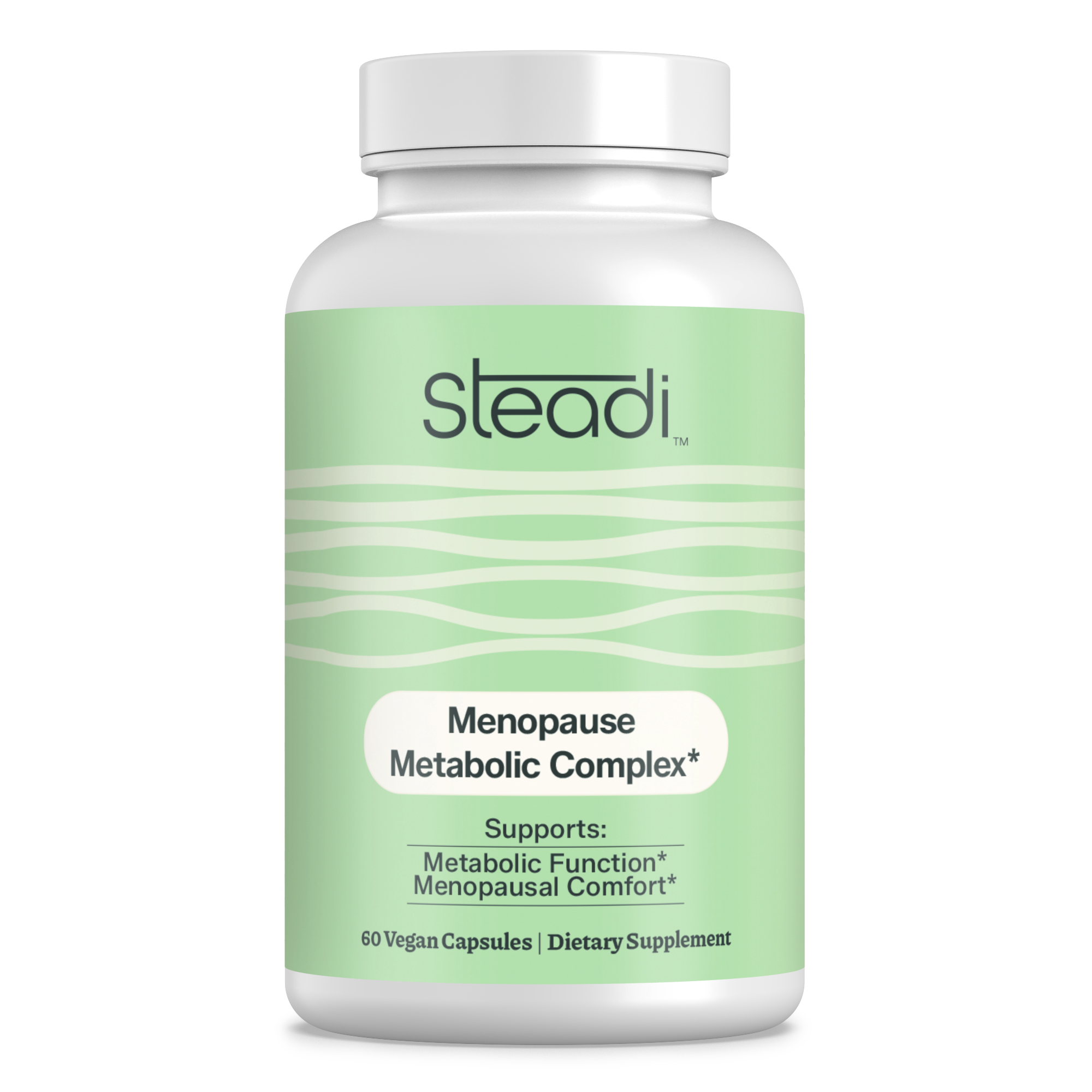 Steadi Menopause Metabolic Complex — Daily Menopause Support bottle, 60 vegan capsules